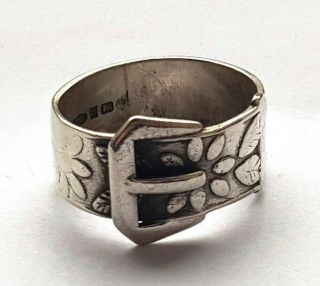 Vintage Silver Buckle Sweetheart Ring