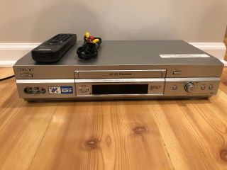 Sony Slv - N750 Vcr Video Cassette Recorder Vhs Player 4 Head Hifi Cleaned