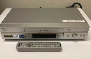 Sony Slv - N750 Vcr Hi - Fi Vhs Video Cassette Recorder Player
