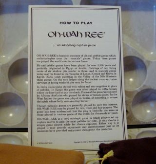 Vintage Board Game OH WAH REE 3M BOOKSHELF GAMES 1962 Asian Pebble Game - c8 4