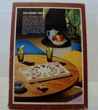 Vintage Board Game OH WAH REE 3M BOOKSHELF GAMES 1962 Asian Pebble Game - c8 5