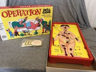 Vintage 1965 Milton Bradley Game Operation W/ Smoking Doctor
