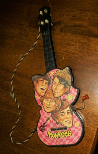 Vintage 1966 Mattel Monkees Toy Plastic Guitar Does Not Work