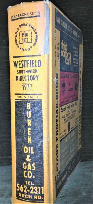 Westfield,  Massachusetts Address/business Directory 1977 & Southwick