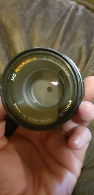 Vintage Minolta Md Rokkor - X 50mm 1:1.  7 Camera Lens,