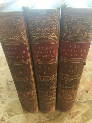 The Arabian Nights Entertainments Volume 1 - 2 - 3 Ex Library With Stamp&marking