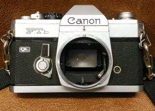 Vtg Canon Ftb Ql 35mm Camera Film Body Only 631746 Not Fully