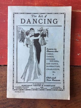 Vintage 1935 Pulp Paperback Book The Art Of Dancing - Great Ads