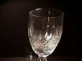 2PC VINTAGE SIGNED WATERFORD COLLEEN SHORT STEM CUT CRYSTAL CLARET WINE C 3