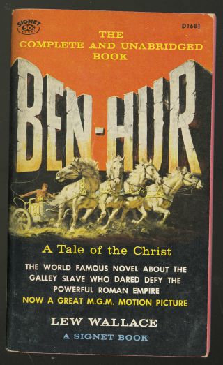 Ben - Hur By Lew Wallace - Complete & Unabridged Signet Paperback 1960 Print