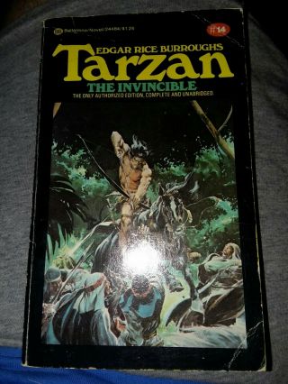 Tarzan The Invincible 14 Ballantine Edgar Rice Burroughs 1975 Classic Vintage