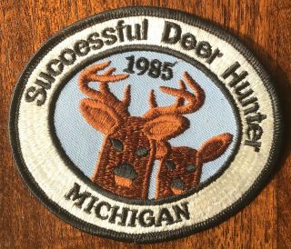 Michigan Successful Deer Hunting Patches From 1985,  1987,  1988 And 1990
