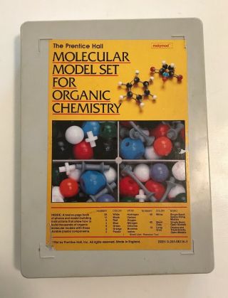 Molecular Model Set for Organic Chemistry Molymod Prentice Hall 1984 Vintage 2