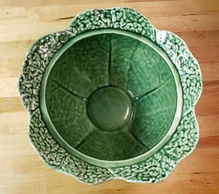 Vintage Large Bordallo Pinheiro Green Cabbage Soup Tureen with Lid - 3 quart 5