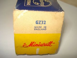 One 5V4G GZ32 rectifier tube Mullard Miniwatt England NOS 2