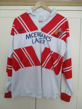 Mens St Helens Rugby League Vintage Umbro Long Sleeve Jersey Top Size Large