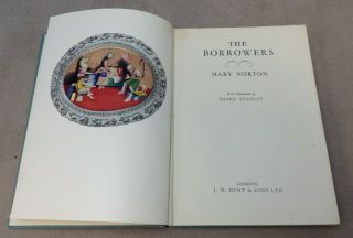 Vintage First Edition of The Borrowers by Mary Norton Published by Dent & Sons 2
