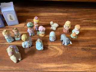 Avon Vintage 13 Piece Heavenly Blessings Nativity Set - With All Boxes.  1986