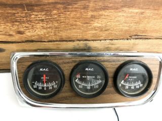 Vintage Nos Rac Gauges Old School Oil Pressure Water Temperature