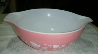 Vintage Pyrex 4 Qt Pink Gooseberry Nesting Cinderella Mixing Bowl 444
