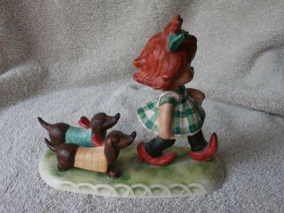 Vhtf Vintage 1958 Goebel Charlot Byj Redheads Putting On The Dog Figurine