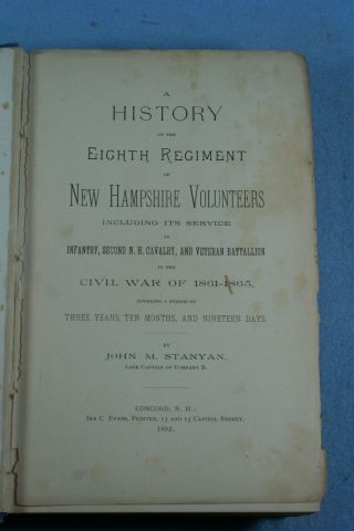 History of the Eighth Regiment Hampshire Volunteer,  1982 by John M Stanyan, 3