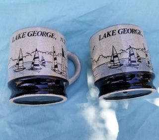 Set Of 2 Vintage Lake George York Coffee Mug