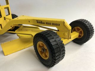 Vintage 1970 ' s Pressed Steel Tonka Toy Yellow MR - 970 Road Grader Construction 3