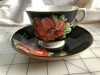 Colclough Vintage Set Tea Cup & Saucer With Flowers (colclough England)