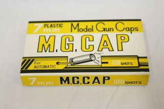 Vintage M.  G.  Cap 7mm Plastic Model Gun Caps Japan Mgc Toy Gun