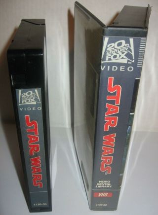 Vintage 1982 Star Wars VHS 20th Century Fox Video Rental Library 1 Serial Stamp 4