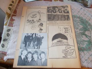 Vintage Beatles Scrapbook Page/ Arcade Cards/ Civic Arena Ad/ Etc.
