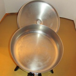 Farberware Electric Tabletop Skillet Frying Pan 300A Stainless VTG 3