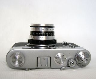 FED - 3 with Industar - 61 2,  8/52mm lens vintage rangefinder film camera M39,  case 2