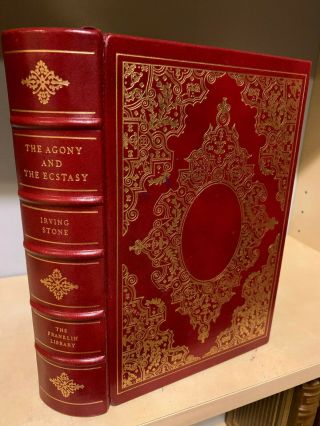 Franklin Library Agony And The Ecstasy By Irving Stone Signed Limited Edition