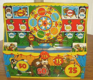 Vintage Marx Tin Shooting Gallery Windup Arcade Target Game