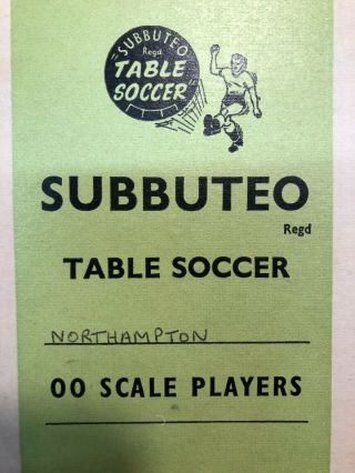 Vintage Subbuteo 00 scale players - NORTHAMPTON 2