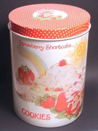 Vintage 1980 Strawberry Shortcake American Greetings Cheinco Cookie Tin