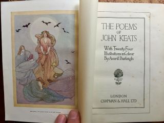 C1918 The Poems Of John Keats - 24 Colour Plates By Averil Burleigh