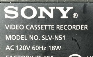 Sony SLV - N51 Hi - Fi 4 Head Video Cassette Recorder VHS VCR W/Remote 7