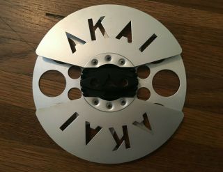 Akai 7 " Empty Metal Take Up Reel.  For 1/4 " Reel To Reel Tape Deck.  Cond