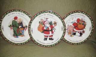 International China " A Christmas Story " Plates,  Set Of 3,  Series 2,  Vintage