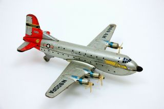 Vintage Yonezawa MATS Military Air Transport Service Tin Airplane 3