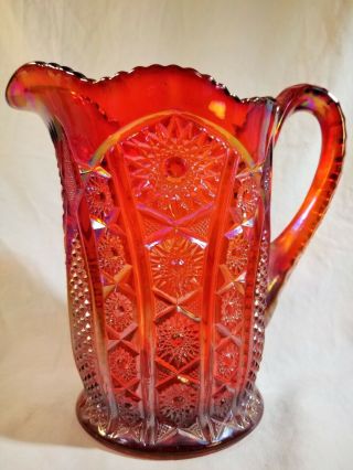 Vintage Indiana Glass Amberina Carnival Sunset Red Heirloom 8 