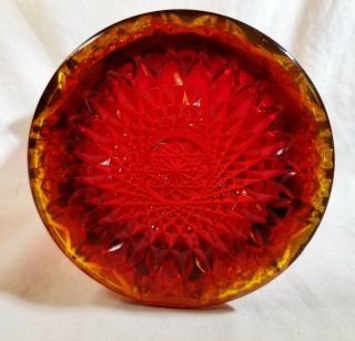 Vintage Indiana Glass Amberina Carnival Sunset Red Heirloom 8 