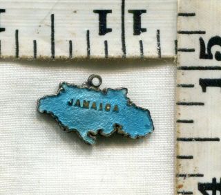 Vintage Sterling Bracelet Charm 77764 Tlm Thomas L.  Mott Enameled Jamaica $16