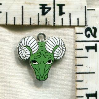 Vintage Sterling Bracelet Charm Enameled Must Be A College Mascot Bighorn Sheep
