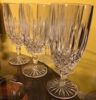 Vintage Possibly Waterford? Crystal Lismore Set Of 6 Water Goblets 7.  25”