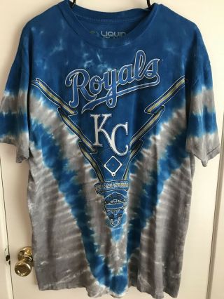 Vintage Kansas City Royals Shirt Tie Dye Double Sided Mens Large