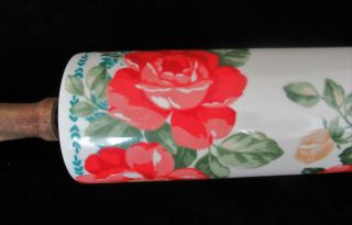 Pioneer Woman Ceramic Rolling Pin Vintage Floral 2
